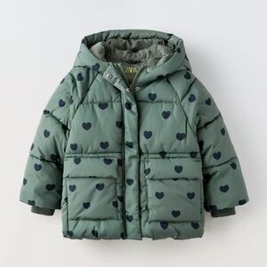Zara Heart Puffer Jacket